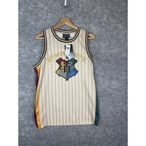 Harry Potter Jersey Men's XS Basketball Stitched Hogwarts Crest House Tank top
